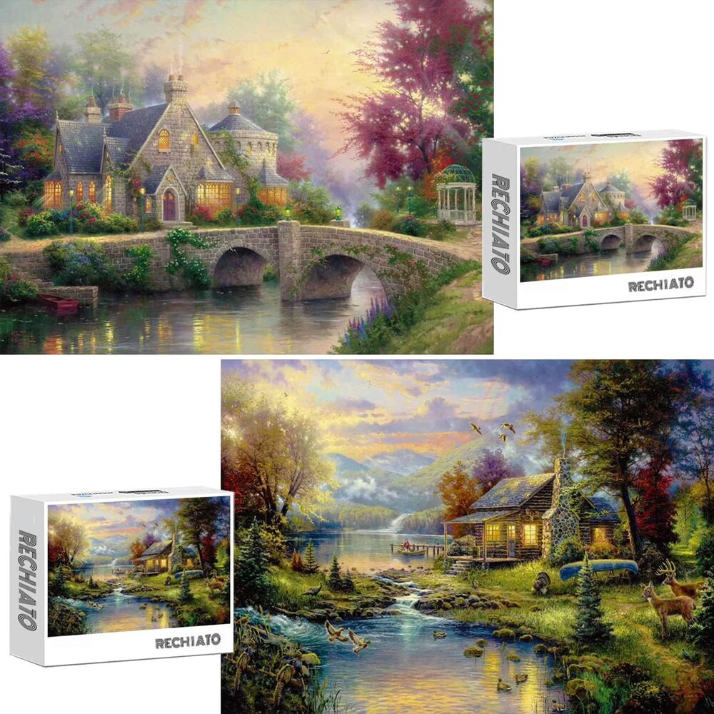 Puzzle for Thomas & Kinkade 1 Pack 1000 Pieces  Lake House Puzzles